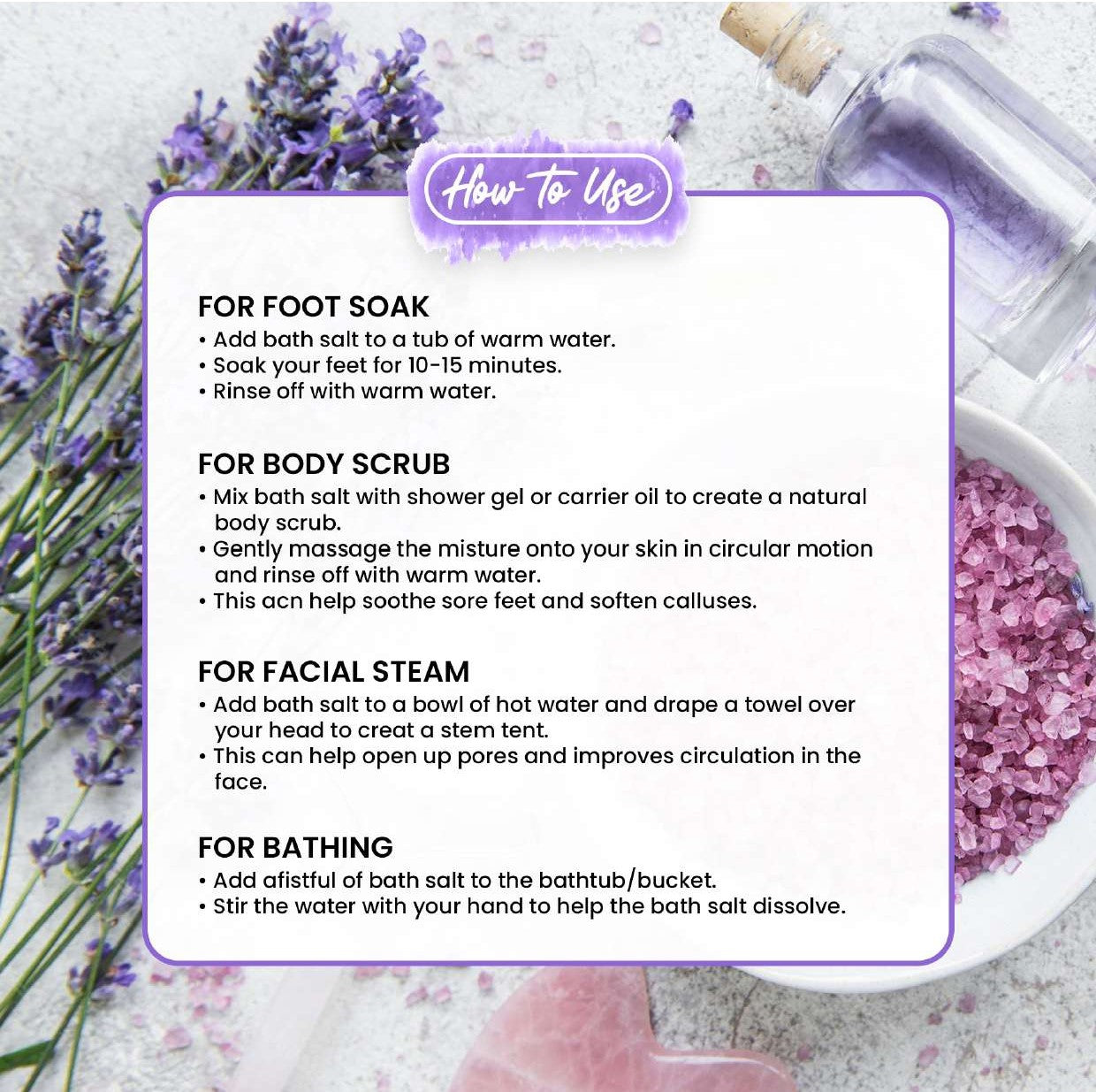 Lavender Body Bath Salt